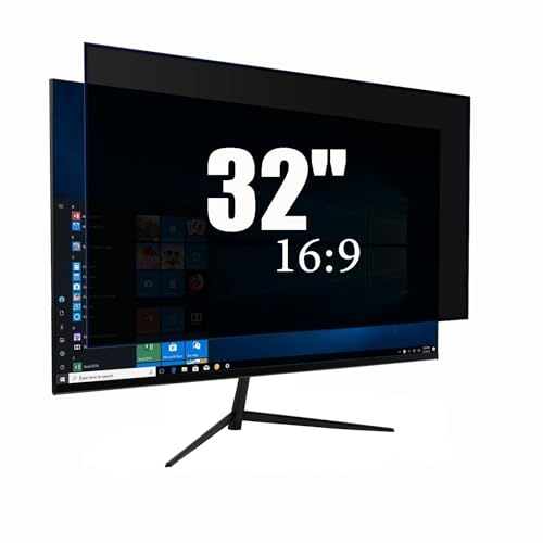 32 Inch Computer Monitor Privacy Screen, Blue Light Filter | Computer Screen Privacy Shield With Anti-Glare And Eye Protection For 32" 16:9 Monitors. - size: Monitor 32.0'' (16:9)