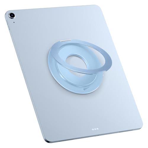 Universal Tablet Mount Ring Holder Stand for iPad | Rotating Desktop Tablet Magnetic Handle Grip Bracket for iPad Pro Air Mini，Galaxy, Fire, Kindle, 6-13" Divice Accessories - color: Blue