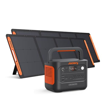 Jackery Solar Generator 1000 v2 with 2 * 200W Solar Panels, 1070Wh LiFePO4 Portable Power Station, 1500W AC Output, 1hr Fast Charge, Backup Power for Outdoor Camping, RV, Off-Grid & Emergency - style: E1000v2+200Wx2