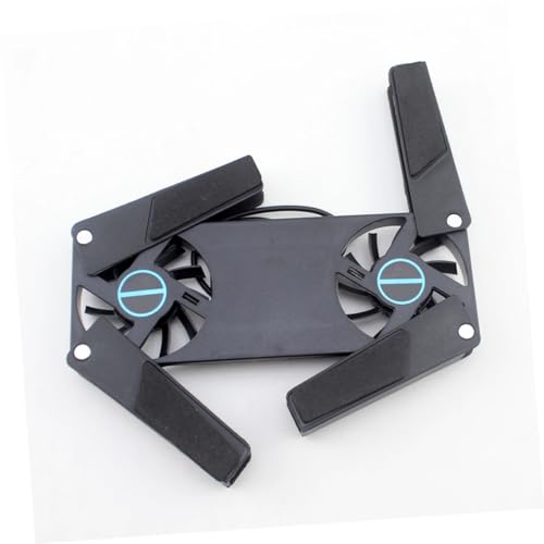2PCS Dual Fan Notebook Cooler USB Powered Laptop Cooling Pad with Slip Design Quiet Cooling Fan for Gaming and Office Use Portable and Compact for Students and Travelers