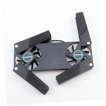 2PCS Dual Fan Notebook Cooler USB Powered Laptop Cooling Pad with Slip Design Quiet Cooling Fan for Gaming and Office Use Portable and Compact for Students and Travelers