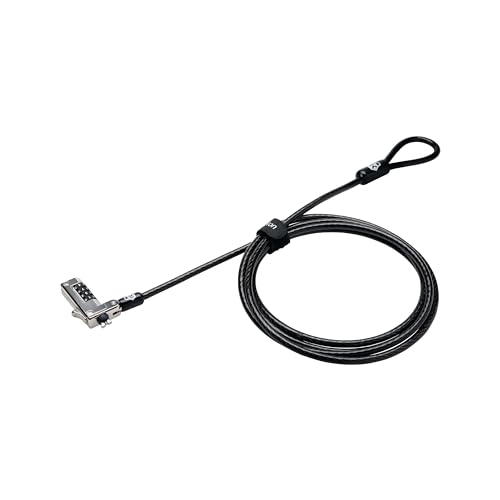 Kensington NanoSaver™ Combination Laptop Lock, Resettable Computer Security Locking Cable for Ultra-thin Laptops for HP Lenovo Asus Acer, Resettable 4-wheel Number Code (K60603WW) - style: Combination Lock