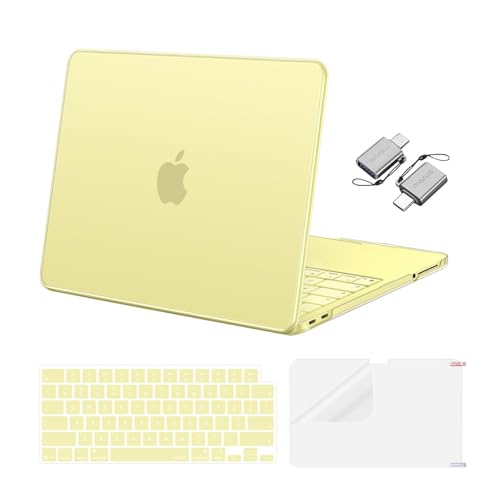 MOSISO Compatible with MacBook Neo Case 13 inch 2026 A3404, Citrus | Crack & Scratch Resistant Cover Protective Ultra-Thin Hard Shell & Keyboard Cover & Screen Film & Type C - color: Starlight