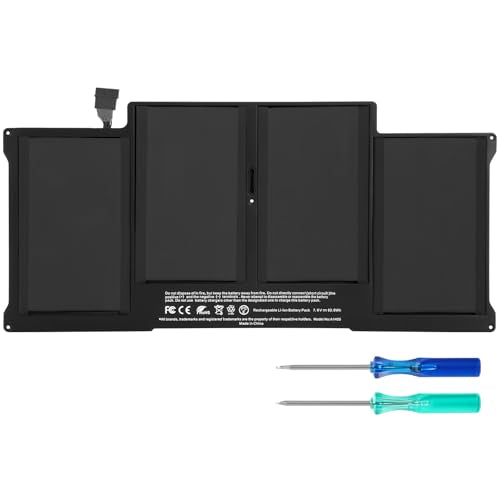 A1405 Replacement Laptop Battery for MacBook Air 13 inch A1466 (Mid 2012 | Mid 2013,Early 2014,Early 2015,2017) A1369(Late 2010,Mid 2011 Version) 8000mAh fits A1496 A1377 (EMC :2925, 2469, 2559, 2392) - size: 11.54*5.39*0.2inch A1466