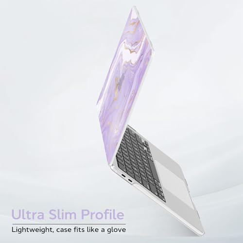 BELKA for MacBook Pro 13 inch Case M2 M1 2022 2021 2020-2016, Purple Marble | A2338 A2251 A2289 A2159 A1989 A1706 A1708, Plastic Hard Shell for MacBook Pro 13.3 inch Case&Keyboard Cover&Screen Protector - color: Purple Marble