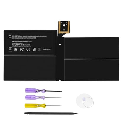 TREE.NB 45Wh G3HTA038H DYNM02 Laptop Battery for Microsoft Surface Pro 5th Gen (Model 1796, 2017), Surface Pro 6 (Model 1807/1809/1796, 2018 Tablet Series) 12.3" 2-in-1 - size: 8.98x3.98x0.12inch G3HTA038H