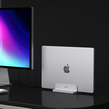 Aluminum Laptop Stand, Sturdy and Adjustable, Compatible with Apple MacBook Pro/Air, Mac Mini, iPad Pro, Silver - color: Silver