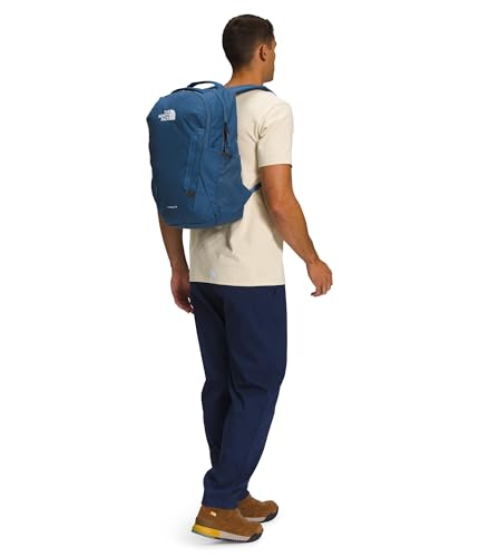 The North Face Vault Everyday Laptop Backpack, Shady Bl/Wht-NPF, OSFA | Commuter Travel Bag, Water-Repellent Finish, Spacious Compartment - color: Shady Blue/Tnf White-npf