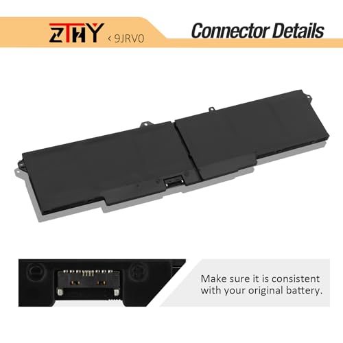 9JRV0 Battery Replacement for Dell Latitude 5521 5531 Precision 3561 3571 | 3581 3591 Alienware m17 R5 AMD/ Alienware m18 R1 R2/ Alienware m18 R1 AMD Laptop Series 0P3TJ 05RGW 53XP7 11.4V 97Wh 8071mAh - size: 13.78*3.50*0.32 inch 9JRV0