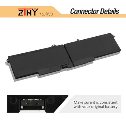 9JRV0 Battery Replacement for Dell Latitude 5521 5531 Precision 3561 3571 | 3581 3591 Alienware m17 R5 AMD/ Alienware m18 R1 R2/ Alienware m18 R1 AMD Laptop Series 0P3TJ 05RGW 53XP7 11.4V 97Wh 8071mAh - size: 13.78*3.50*0.32 inch 9JRV0