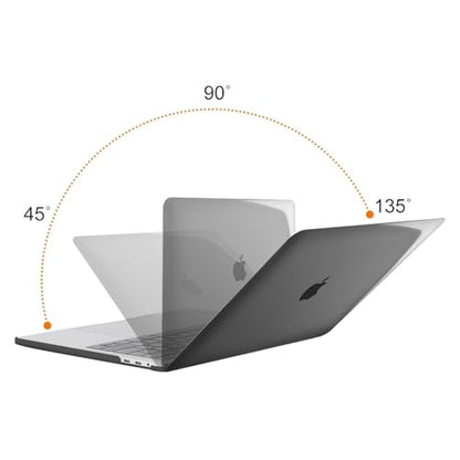 MOSISO Compatible with MacBook Pro 13 inch Case M2 M1 2026 2025 2024-2016 | A2338 A2251 A2289 A2159 A1989 A1708 A1706, Plastic Hard Shell&Keyboard Cover&Screen Film&Storage Bag, Crystal Black - color: Crystal Black