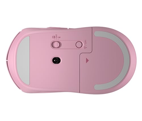 HP 400 Quiet Wireless Mouse, Dual Bluetooth & 2.4GHz, Soft Silicone, Quiet Clicks, Microsoft Wheel, 24-Month Battery, 6000 DPI, Ambidextrous, Eco-Friendly Design, Multi-OS, Pink - color: Pink