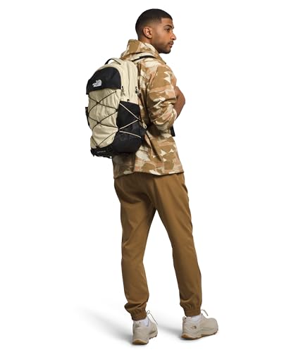 The North Face Borealis Commuter Laptop Backpack, Gravel/Blk-NPF, OSFA | Water Repellent, Laptop Sleeve, Large Main Compartment - color: Gravel/Tnf Black-npf