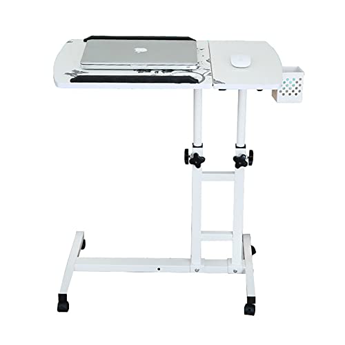 GaRcan Overbed Table Wheels Portable Overbed Table, Height Adjustable, Home Tilting Overbed Table, for Work Bed Sofa Reading Eating (Black) - color: Black
