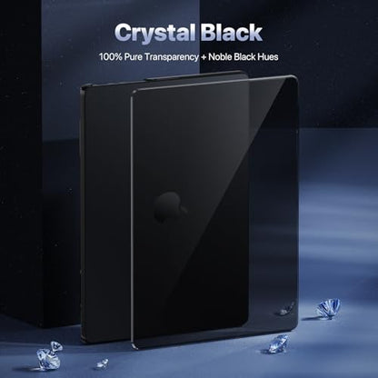 Soonjet for MacBook Pro 16 inch Case M5 M4 M3 M2 M1 2026-2021 Laptop Cover | Crystal Clear Black, Color Match, Protective Hard Shell, Crack Resistant, Ultra Thin Lightweight, Snap on Fit, Premium PC - color: Crystal Black
