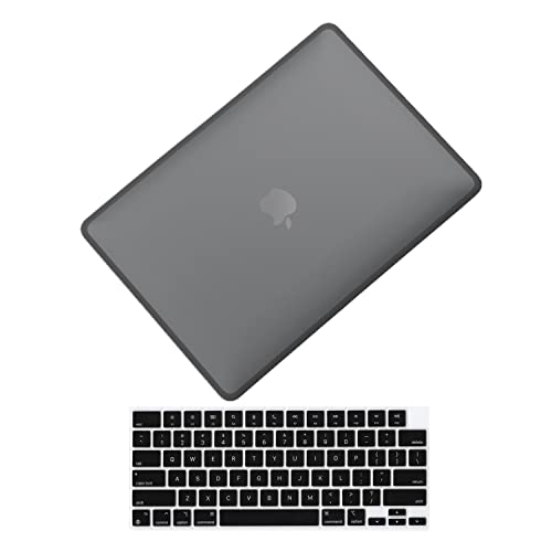 Se7enline Compatible with MacBook Pro 16-inch Case 2021/2022/2023/2024 Model M4 M3 M2 M1A2485 A2780 A2991 A3403 TPU+PC Anti-Fingerprint Matte Finish Hard Shell Case with Keyboard Cover, Black&Black | TPU Bumper + PC Matte Laptop Hard Shell Case with Keybo