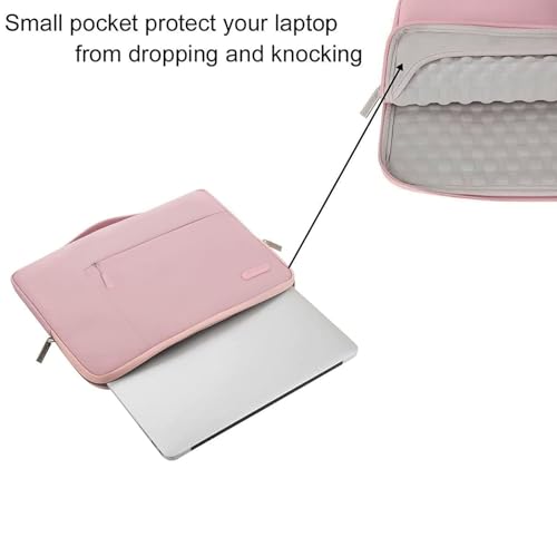 MOSISO Laptop Case 12.3 inch, 11.6-12.3 inch Laptop Sleeve with Handle Compatible with MacBook Air 11, Acer HP Dell Lenovo Samsung ASUS, Surface Pro, Polyester Multifunctional Computer Bag, Pink - color: Pink, size: 12.3 inch
