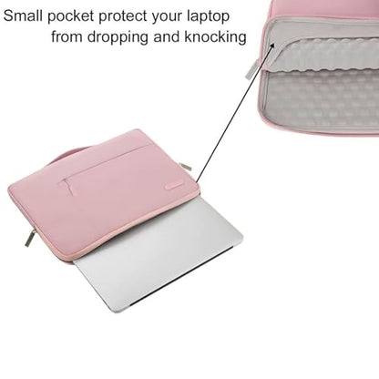 MOSISO Laptop Case 14 inch, 14 inch Laptop Sleeve with Handle Compatible with HP Lenovo Dell ASUS Acer, HP Stream, Dell Latitude, Lenovo IdeaPad, Polyester Multifunctional Computer Bag, Pink - color: Pink, size: 14 inch