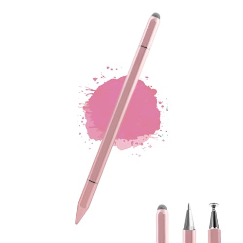 3 in 1 Universal Stylus Pen for Touchscreen,High Sensitivity&Precision | Metal Barrel, No Bluetooth,No Charging Capacitive Stylus Pen for iPad/Nintendo Switch/iPhone/Android/Samsung/Tablets-Pink - color: Pink