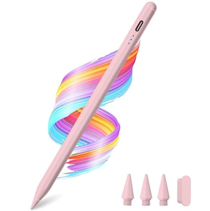 Stylus Pen for Apple iPad A16/11th 2026-2018 iPad Pencil A16/11/10/9/8/7/6,Air 11"/13"M4/M3/M2/5th-3rd,Pro 13"/12.9"/11"/M5/M4,Mini A17 Pro/6/5 Stylus Palm Rejection Tilt Sensitivity Fast Charge-Pink - color: Pink, size: 1pack
