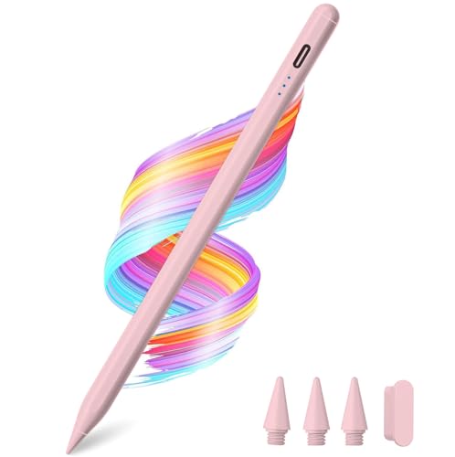 Stylus Pen for Apple iPad A16/11th 2026-2018 iPad Pencil A16/11/10/9/8/7/6,Air 11"/13"M4/M3/M2/5th-3rd,Pro 13"/12.9"/11"/M5/M4,Mini A17 Pro/6/5 Stylus Palm Rejection Tilt Sensitivity Fast Charge-Pink - color: Pink, size: 1pack