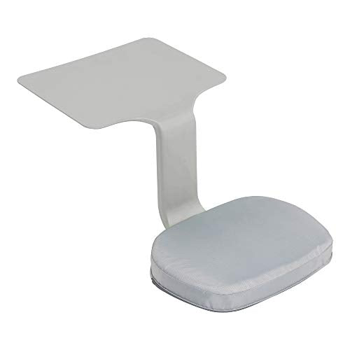 ECR4Kids The Surf Portable Lap Desk with Cushion, Flexible Seating, Light Grey - color: Light Grey