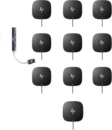 HP USB-C Essential Dock G5 Multiport Docking Station with USB-C, HDMI | Ethernet, DisplayPort, Includes Dockztorm USB Port Expander 10-Pack - size: 10 Pack, style: USB-C G5