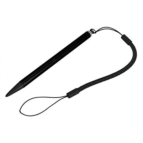 Universal Touch Pen, Black/Silver/Red Resistive POS PDA Navigator Screen Touch Painting Pen with Hanging Spring Rope(Black) - color: Black