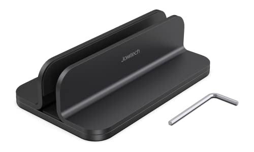 Aluminum Laptop Vertical Stand Organizer, Sturdy Laptop Computer Holder Desktop Stand Compatible with new Retina Apple MacBook Pro/Air/Neo, Mac mini & iPad Pro - Black - color: Black