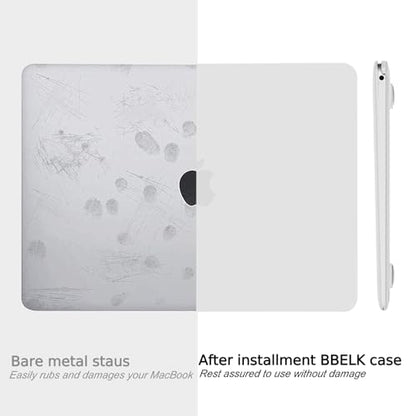 B BELK for MacBook Air 13 inch Case M1 2021 2020-2018 A2337 A2179 A1932 | Matte Plastic Laptop Hard Shell for MacBook Air 13.3 inch Case with Keyboard Cover & Screen Protector, Frost Clear - color: Frost Clear