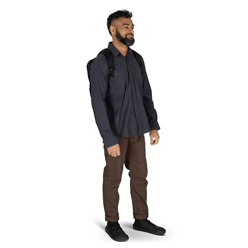Osprey Ozone Slim Pack - Lightweight Laptop Backpack with AirScape Suspension, Water Bottle Pockets & Slim Travel Design - Fits Most 16" Laptops - Personal Item or Carry-On Compatible, Moody Burgundy - color: Moody Burgundy