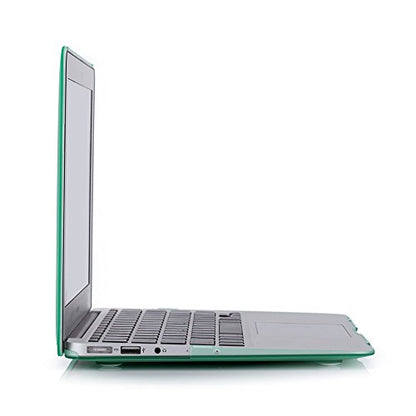 RUBAN Case Compatible with MacBook Air 13 Inch (Models: A1369 & A1466, Older Version 2010-2017 Release), Slim Snap On Hard Shell Protective Cover and Keyboard Cover, Green - color: Green