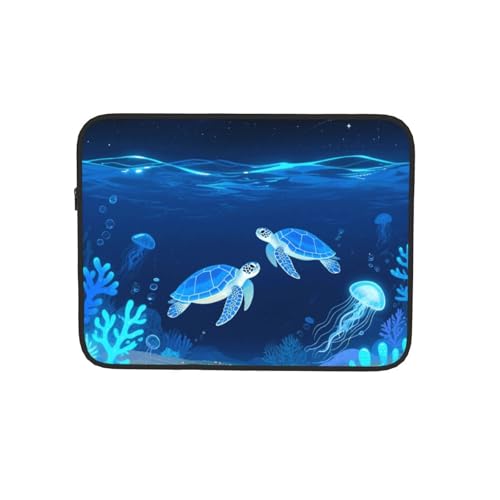 360° Protective Laptop Sleeve Case Shockproof Laptop Cover Blue Turtle Briefcase Carrying Computer Bag 15 inch - size: 15 inch