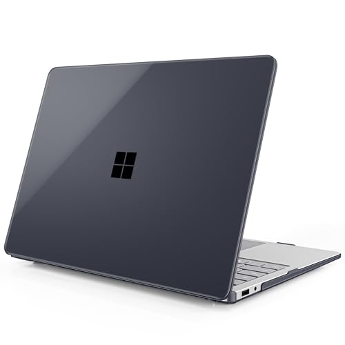 Mektron Clear Case for 2025 Microsoft Surface Laptop Windows 11 Copilot+ PC Surface Laptop 13 Inch Touchscreen Display Cover Fits Model 2095, Crystal Black - color: Crystal Black