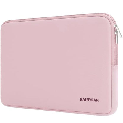 RAINYEAR 14 Inch Laptop Sleeve Case Compatible with 14 Inch Laptop Computer PC Notebook Ultrabook, Protective Soft Padded Lightweight Laptop Carrying Bag Cover, Light Pink - color: Light Pink, size: 14 Inch