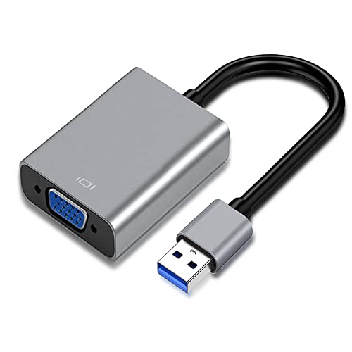 USB 3.0 to VGA Adapter for Monitor Windows 11/10 / 8, for Laptop, Multiple Monitors for Desktop PC TV