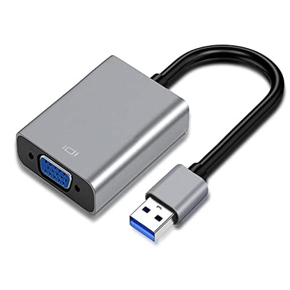 USB 3.0 to VGA Adapter for Monitor Windows 11/10 / 8, for Laptop, Multiple Monitors for Desktop PC TV