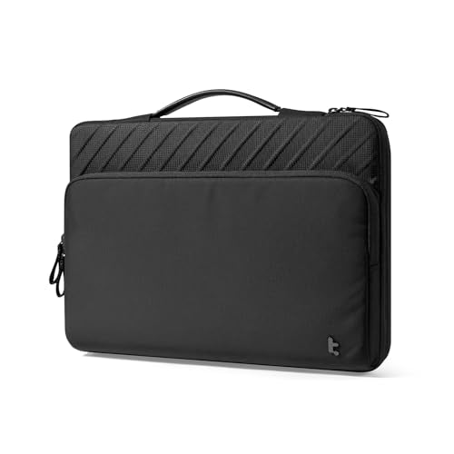 tomtoc 360 Protective Laptop Case Bag for 15-inch MacBook Air M5/A3448 2026 | M4/A3241 M3/A3114 M2/A2941, 15" Microsoft Surface Laptop 7/6, Dell XPS 15 Plus, 15 Inch MacBook Pro, Acer HP Chromebook 14 - color: Black-Cordura, size: 15 Inch for MacBook Air