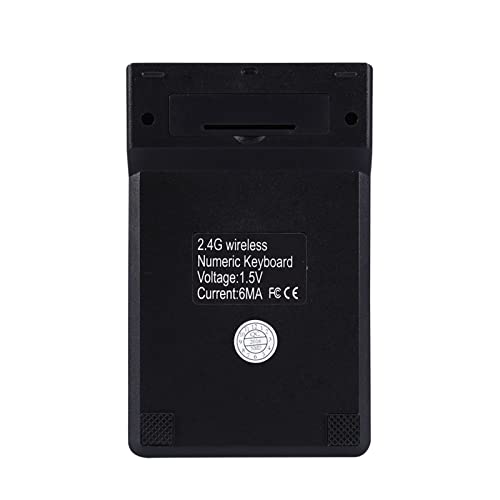 Wireless Numeric Keypad 2.4G | Compact & Portable, Auto Sleep Mode, 18 Keys for Laptop & PC, USB Receiver Included (Black)