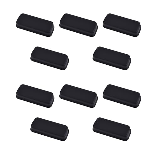 10 PCS DVI Port Anti-dust Plugs, Silicone Covers Caps Stoppers, Port Protector for PC Laptop Notebook Computers, 0.91 x 0.31 (LxW) - size: DVI/Black/10 PCS