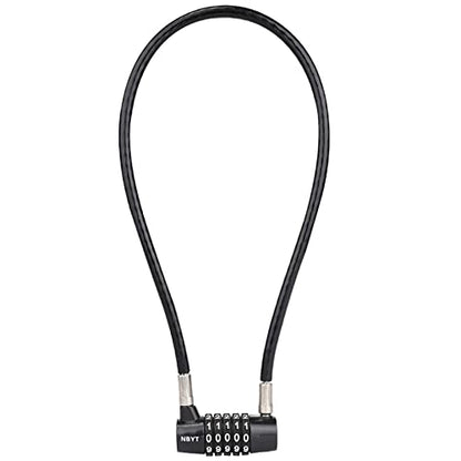 5-Digit Long Cable Locks with Combination Padlock,22" Length 5/16" Diameter,gate Locks for Outdoor Wooden Metal Backyard Fence, Reset Code,for Cabinet Door Handles, Bikes, Schools,Sheds, ski - size: 22" Cable (5/16" Diameter)