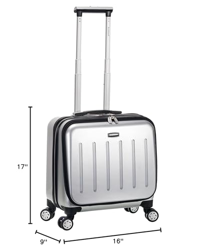 Rockland Revolution Hardside Rolling Computer Case, Carry-On, Silver - color: Silver
