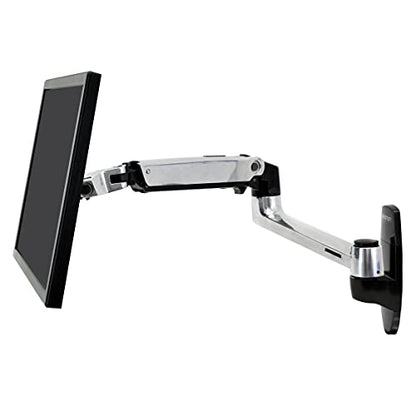 Ergotron – LX Single Monitor Arm, VESA Wall Mount – for Monitors Up to 34 Inches, 7 to 25 lbs – Polished Aluminum - color: Polished Aluminum