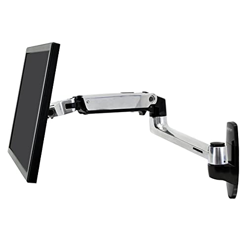 Ergotron – LX Single Monitor Arm, VESA Wall Mount – for Monitors Up to 34 Inches, 7 to 25 lbs – Polished Aluminum - color: Polished Aluminum