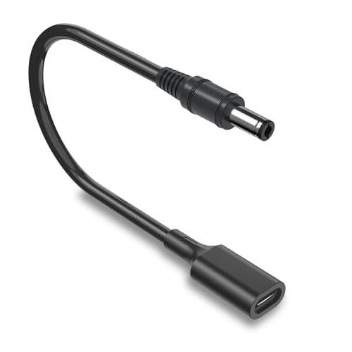 (1Pack 3.28Ft) USB C to DC 5.5mm x 2.1 mm Adapter Cable, Type C Female to Male Plug Supply Adapter Power Cable for Webcam Router, IP Camera, Mini Fan, Electric Toothbrush, Table Lamp - size: 1Pack, style: 1FT