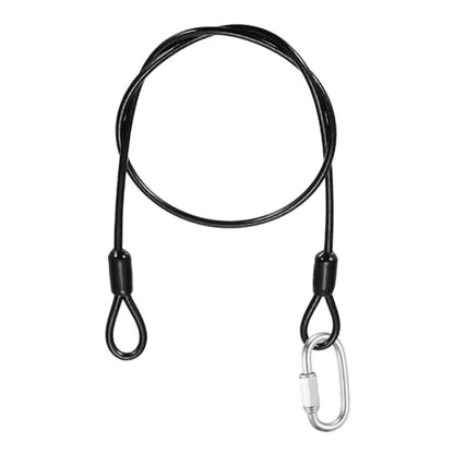 PATIKIL Security Cable Lock (1/8" Dia 1.6ft, Black) Vinyl Coated 304 Stainless Steel Double Loop Flexible Wire Rope Safety Cable with Quick Links Locking Connectors - color: Black, size: 1/8" x 1.6ft