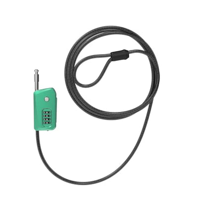 6ft Python Cable Lock for Bike, Bicycle, Trail Camera, 4 Digit Combination Lock, Heavy Duty Anti Theft Candado, Adjustable Locking Cable for Trail Cam, Kayak, eBike, Outdoor Equipment - color: Green