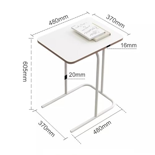 Hospital Bed Tables Particleboard Nightstand, Laptop Bedside Table, C Shaped Side Table, Home Work Sofa Side Table with Silent Feet for Home, Hospitals(48x37x60.5cm) - size: 48x37x60.5cm