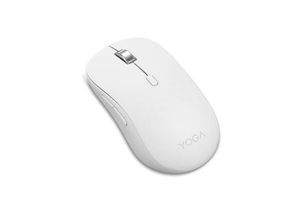 Lenovo Yoga Bluetooth Silent Mouse, 3 Level DPI Adjustment, 36 Month Battery Life, Bluetooth 5.3, 3 Device Paring, Whisper Quiet, Programmable Buttons, Smooth Finish, Seashell - color: Seashell