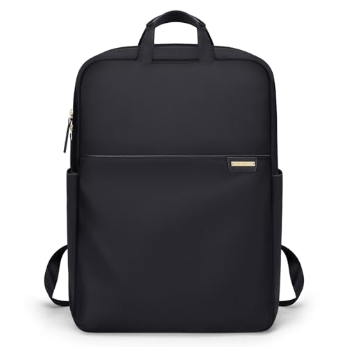 Slim Laptop Backpack for Women, Lightweight Business Backpack for Women Computer Bag Purse for Commuting, Fit 17.3 Inch, Black - color: Black, size: 17.3 Inch